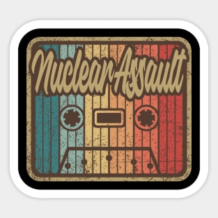 Nuclear Assault Vintage Cassette Sticker